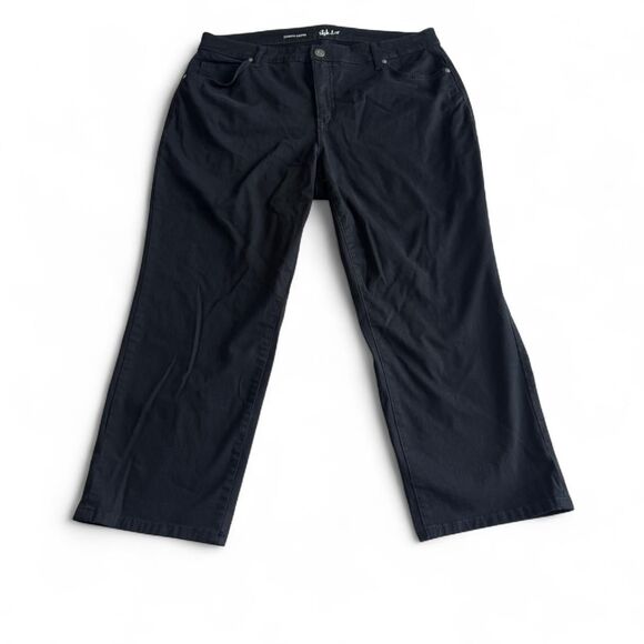 Style & Co. Denim - Style & Co Women's Curvy Capri Pants | Size 16W | Black Stretch Cotton